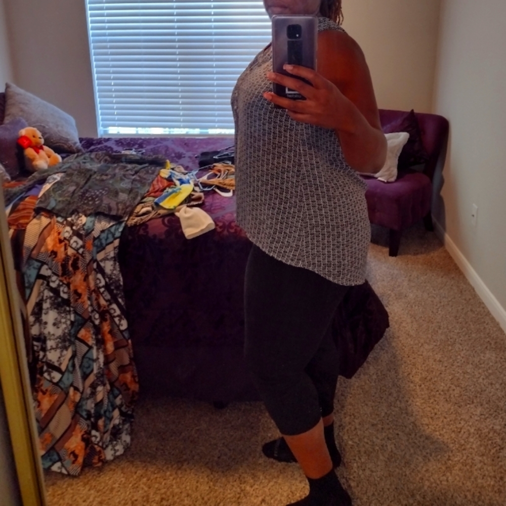 Sheer maternity blouse